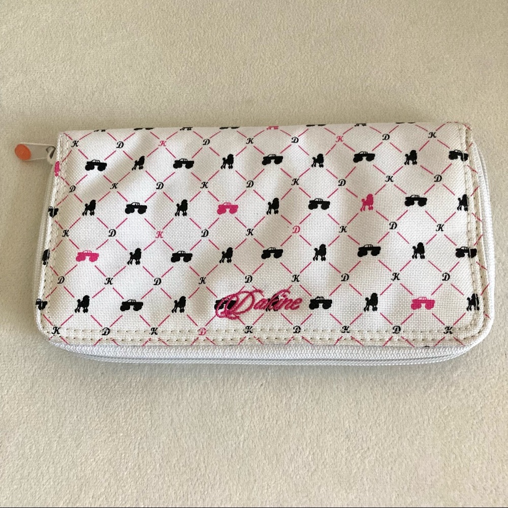 White and Pink Patterned Women's Wallet